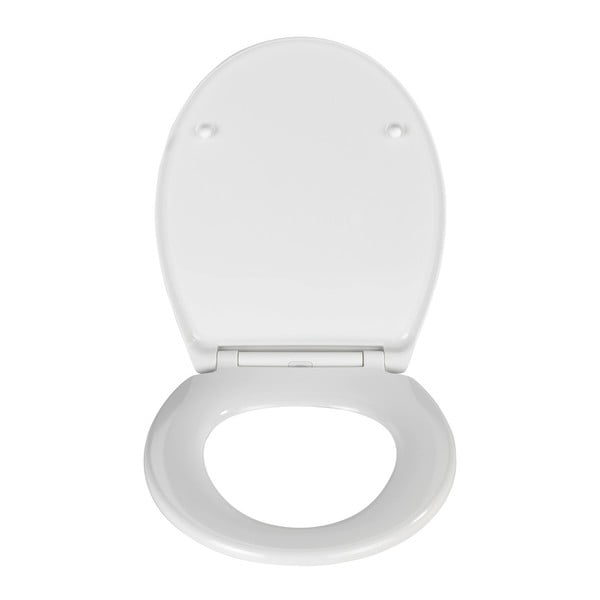 Sedile per wc bianco con chiusura facilitata , 44,5 x 37,5 cm Samos - Wenko-image-1