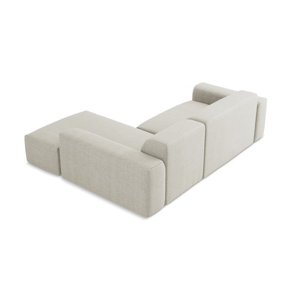 Divano angolare beige (con penisola a destra/con chaise lounge) Keli – Makamii-image-4