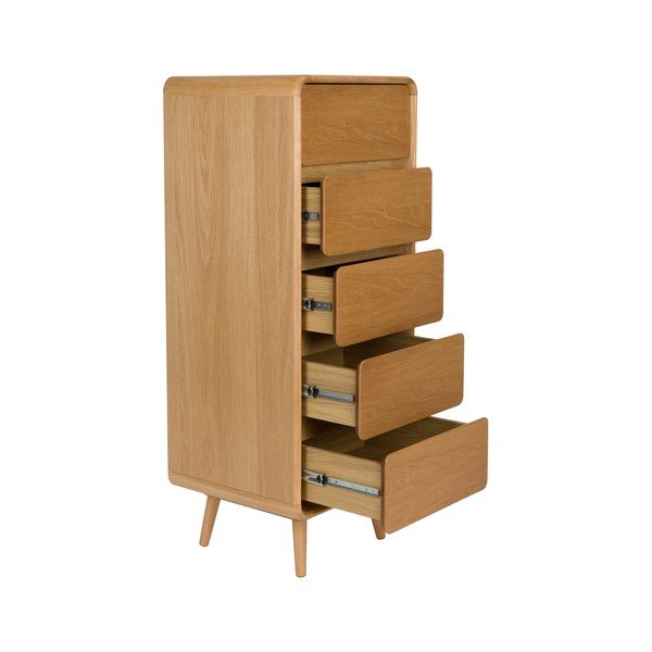 Cassettiera di colore naturale in frassino massiccio 45x112x40 cm Rise – Zuiver-image-3