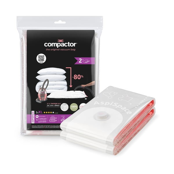 Sacchetti per il vuoto in set da 2 pezzi Premium Valve XL - Compactor
