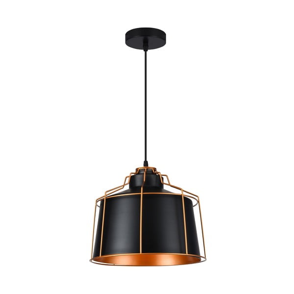 Lampadario nero con paralume in metallo ø 32 cm Goa - GTV