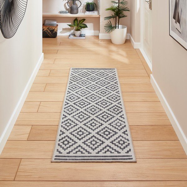 Passatoia grigia lavabile 76x230 cm Coral Grey – Think Rugs-image-1