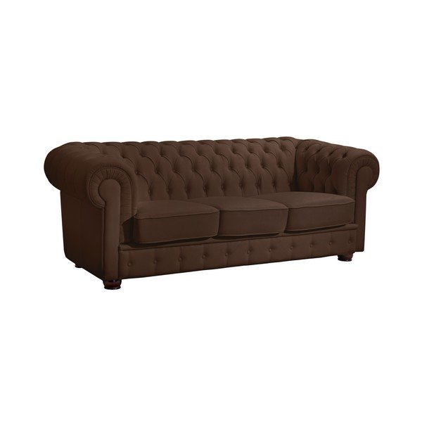 Divano in pelle marrone Bridgeport, 200 cm - Max Winzer