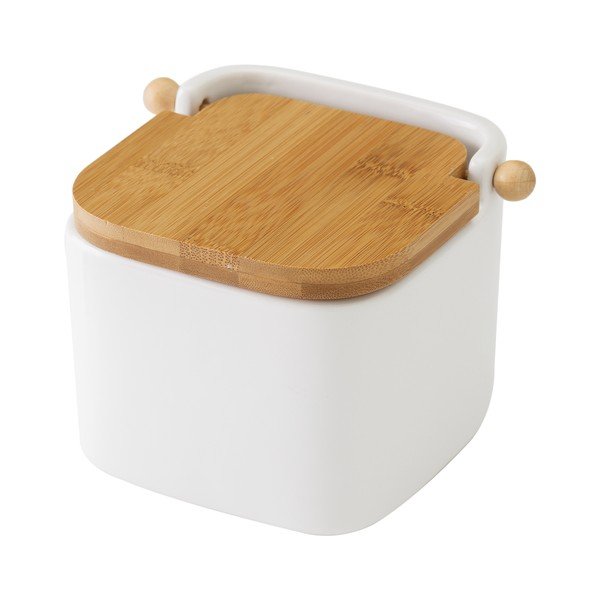 Contenitore per sale in ceramica bianca Unimasa, 750 ml - Casa Selección-image-2