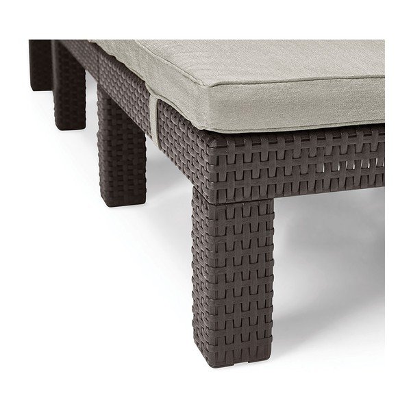 Lettino da giardino marrone in rattan artificiale Daytona - Keter-image-2