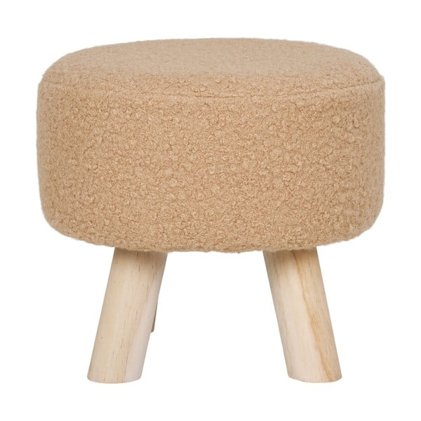 Pouf in tessuto bouclé beige Aberdeen - House Nordic