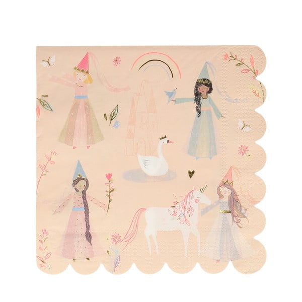 Tovaglioli di carta in set da 16 Princess - Meri Meri