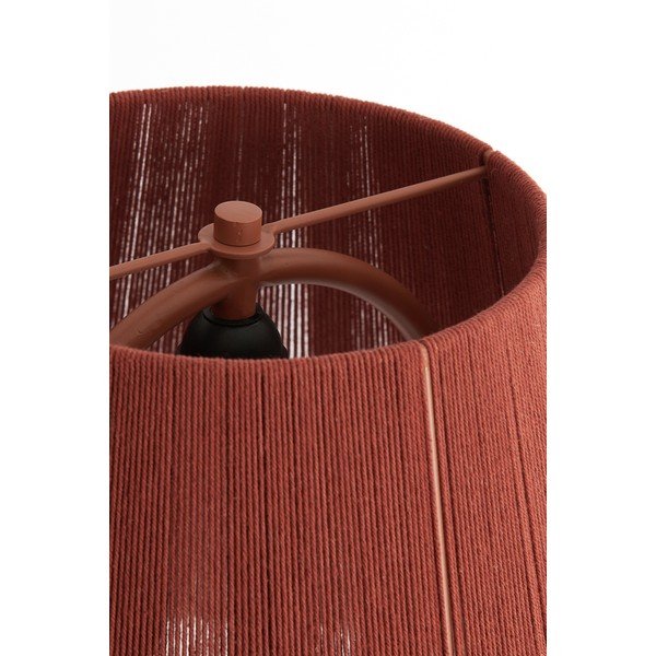 Lampada da tavolo color mattone con paralume in tessuto (altezza totale 58 cm) Espino – Light & Living-image-4