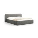 Letto matrimoniale imbottito grigio scuro con contenitore e rete inclusi 180x200 cm Elizabeth – Micadoni 