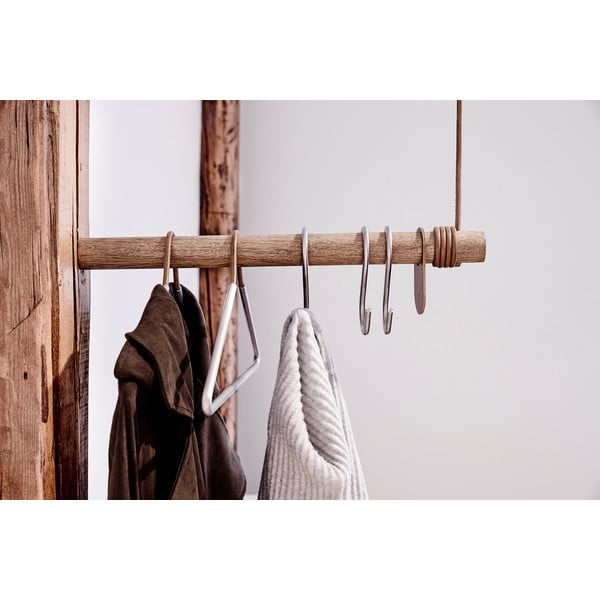 Attaccapanni da parete di colore naturale in rovere massiccio 50 cm Swing – LIND DNA-image-2