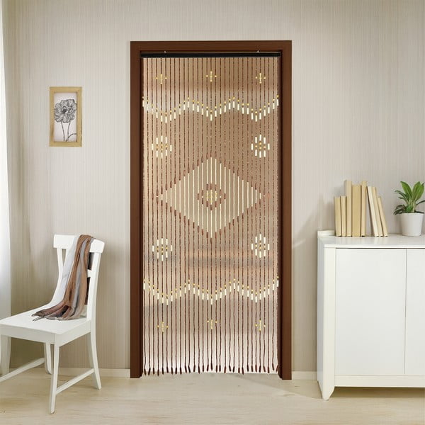 Tenda di colore naturale in bambù per porte 90x200 cm Rhombus – Maximex-image-1