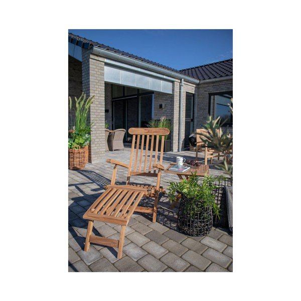 Sedia a sdraio in legno di teak Arrecife - House Nordic-image-1