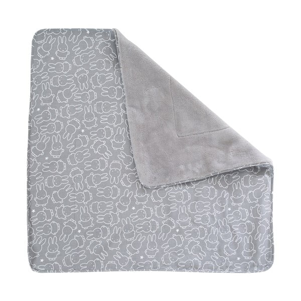 Coperta per bambini grigia in micropile 80x80 cm Miffy – Roba