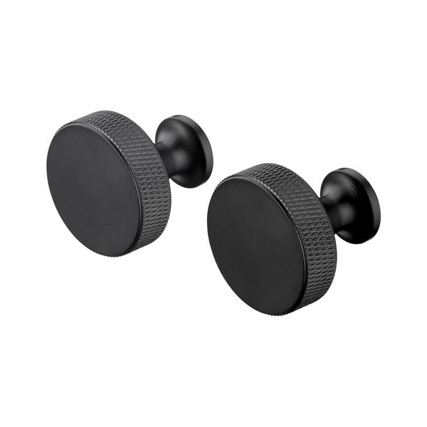 Set di ganci da parete neri in metallo 2 pz Rof – Blomus