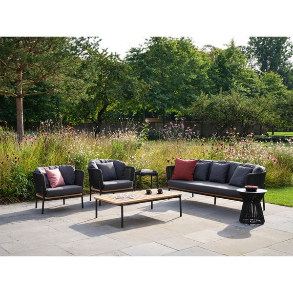 Divano da giardino grigio scuro Omer - Diphano-image-1