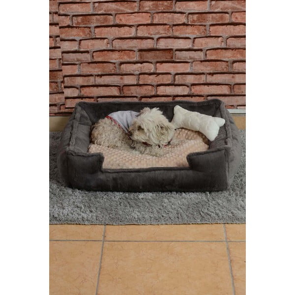 Letto grigio in peluche Nest - Lydia&Co-image-2