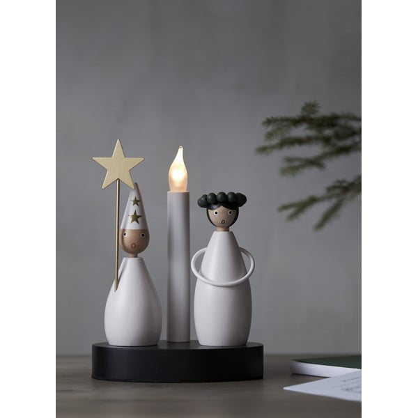 Decorazione luminosa in bianco e nero con motivo natalizio Christmas Joy - Star Trading-image-3