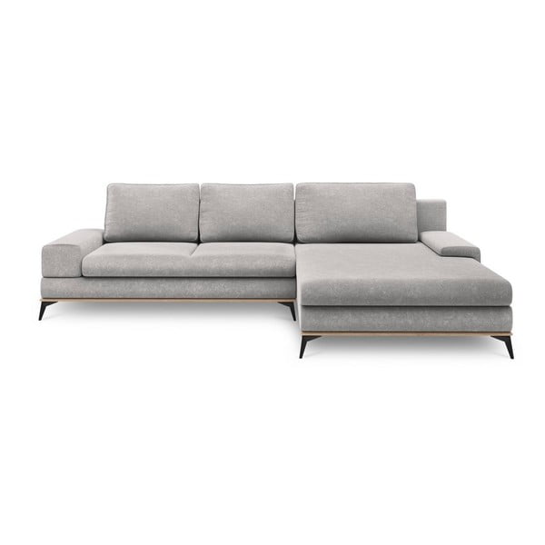 Divano letto angolare grigio chiaro, angolo destro Planet - Windsor & Co Sofas