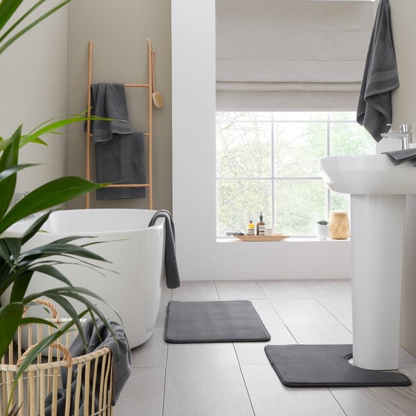 Set di asciugamani tipo terry grigio scuro in cotone 2 pz 30x30 cm Anti-Bacterial – Catherine Lansfield-image-4