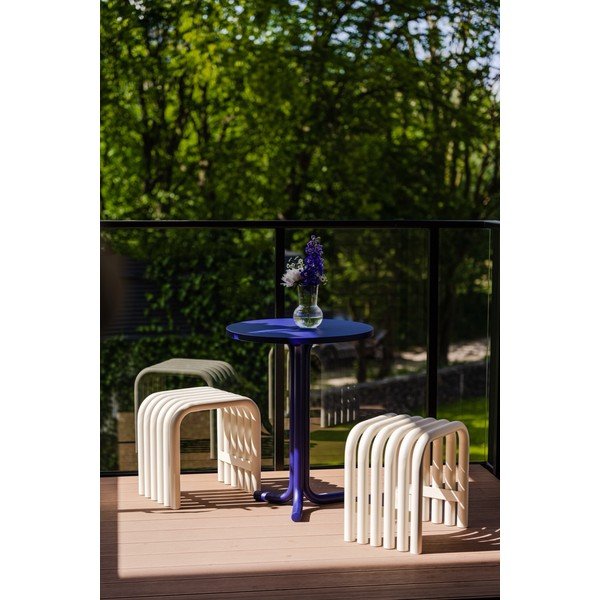 Tavolo da pranzo da giardino rotondo in metallo ø 59 cm Nokk – noo.ma-image-1