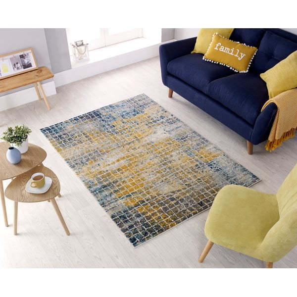 Tappeto blu e giallo , 100 x 150 cm Urban - Flair Rugs-image-4