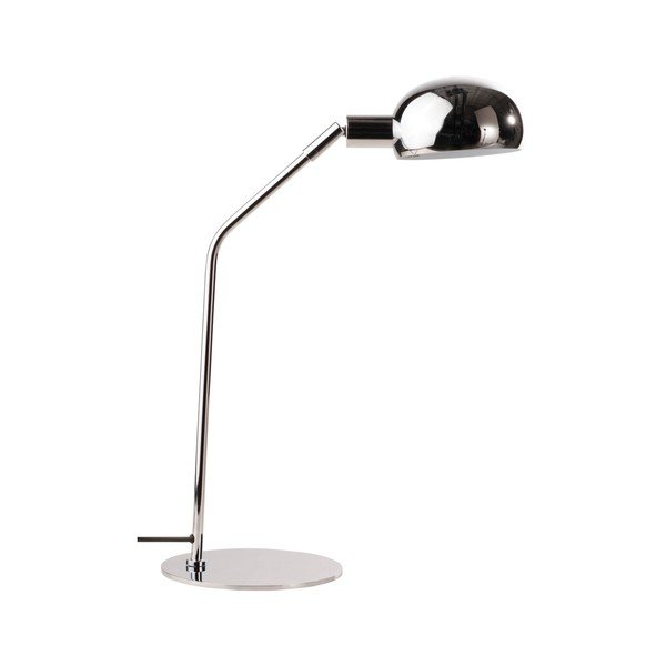 Lampada da tavolo color argento lucido in acciaio con struttura flessibile (altezza totale 59 cm) Lincon – Jotex