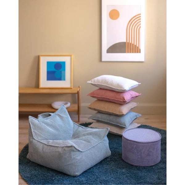 Cuscino per divano da bambini color menta con rivestimento in velluto a coste Bolster – Wigiwama-image-2