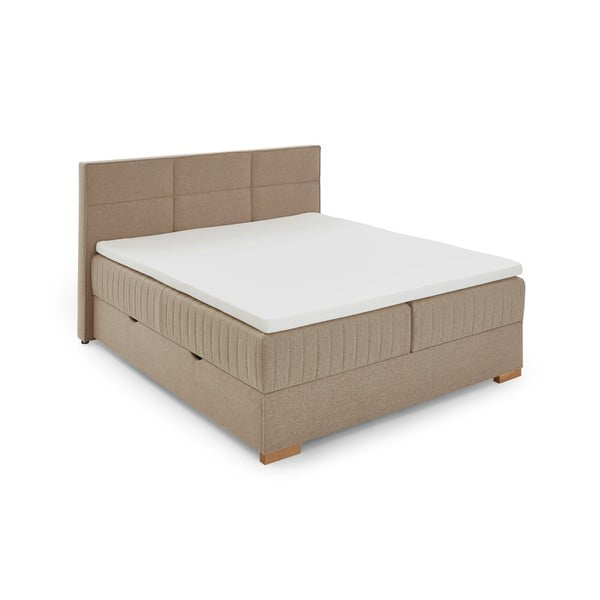 Letto boxspring beige con contenitore 160x200 cm Tambo - Meise Möbel