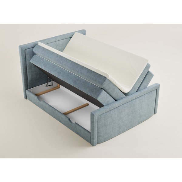 Letto boxspring azzurro con contenitore 180x200 cm Fresco – Maison de Rêve-image-1