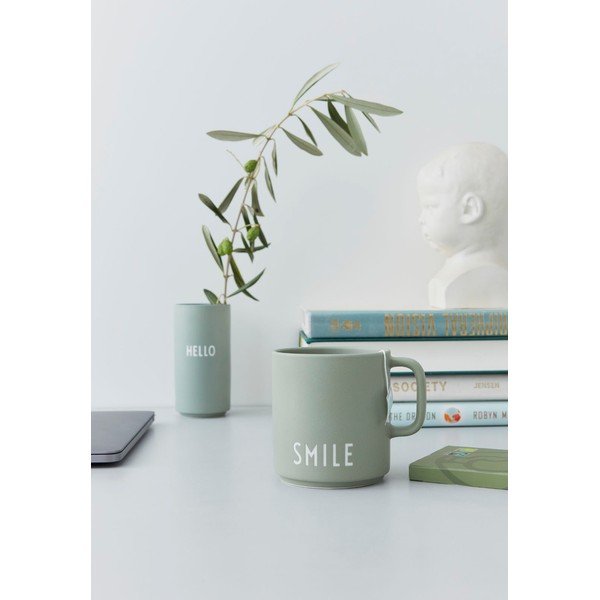 Tazza in porcellana verde Smile - Design Letters-image-2