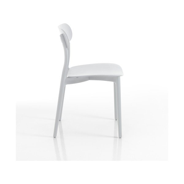 Sedia da giardino in plastica bianca Stoccolma - Tomasucci-image-1