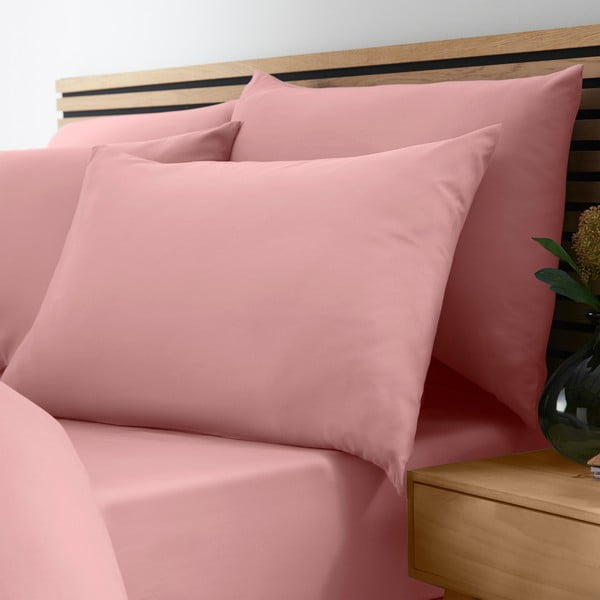 Lenzuolo con angoli rosa 135x190 cm So Soft Non-Iron – Catherine Lansfield-image-1