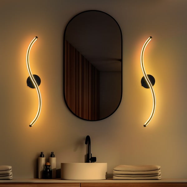 Lampada da parete a LED nera Yilan - Opviq lights-image-3