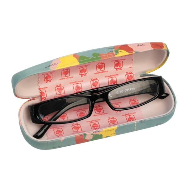 Custodia per occhiali con panno per la pulizia World Map - Rex London-image-4