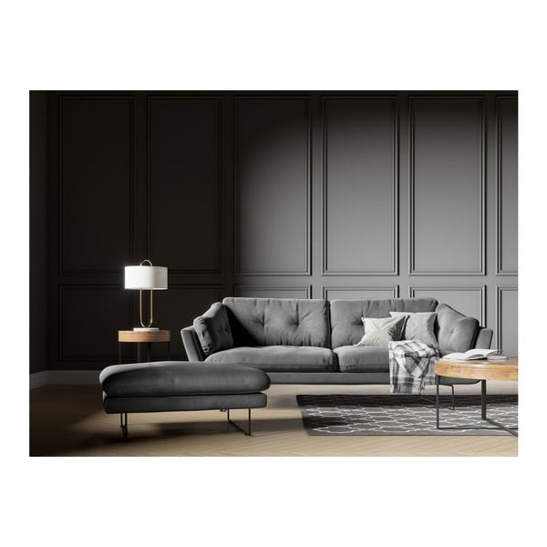 Šedá pohovka se sametovým potahem Windsor & Co Sofas Gravity-image-4