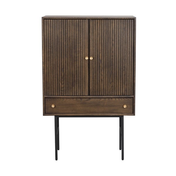 Cassettiera marrone impiallacciata in rovere, larghezza 79 cm Clearbrook - Rowico