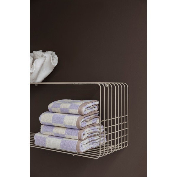 Mensola beige in metallo con ripiani multipli 70 cm Wire – Mette Ditmer Denmark-image-1