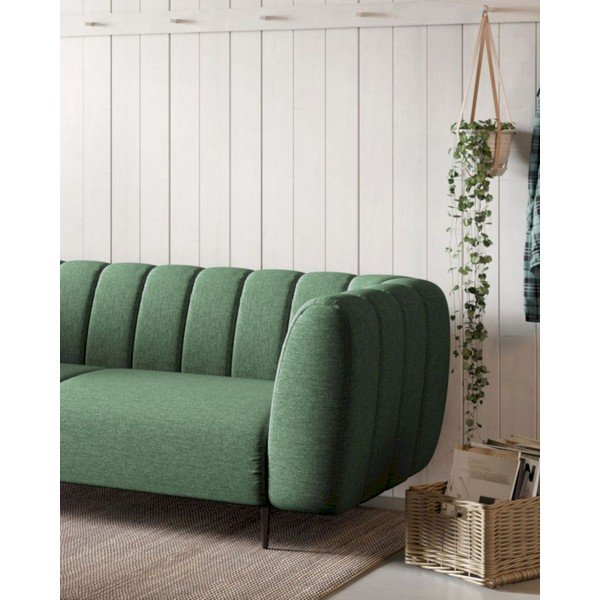 Divano in verde scuro 210 cm Shel – Ghado-image-4