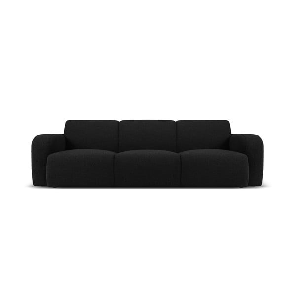 Divano in tessuto bouclé nero 235 cm Molino - Micadoni Home