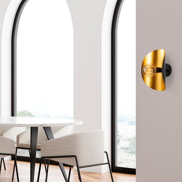 Lampada da parete nera/dorata Sivani – Opviq lights-image-3