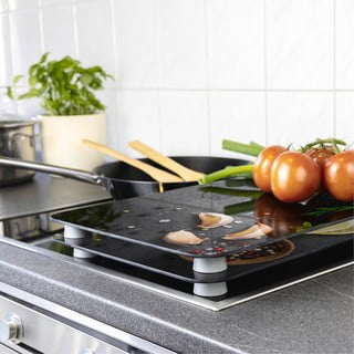 CTC-Trade Set Di 2 Coperture Per Piano Cottura In Vetro Temperato, 30x52 Cm, Rosa – Antigraffio E Resistente