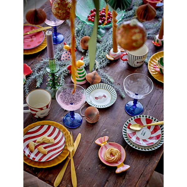 Set di piatti da dolce rossi/color crema in gres a tema natalizio 2 pz ø 12,5 cm Yule – Bloomingville-image-2