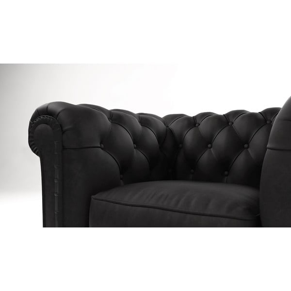 Poltrona in velluto nero Cambridge - Ropez-image-3