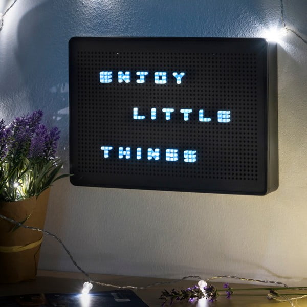 Lavagna luminosa a LED nera con lettere - InnovaGoods-image-4