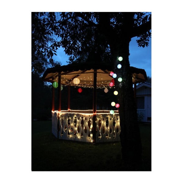 Lanterna solare LED rossa da esterno, ø 30 cm - Star Trading-image-2