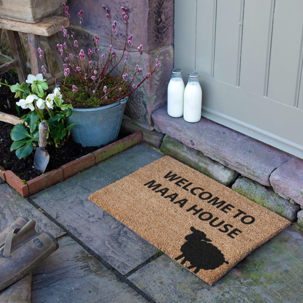 Zerbino in cocco 40x60 cm Welcome to Maaa House - Artsy Doormats-image-3