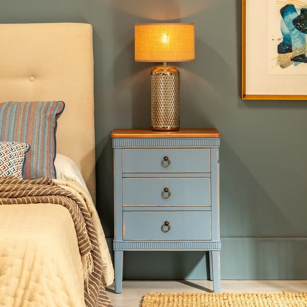 Comodino blu Shabby - Ixia-image-2