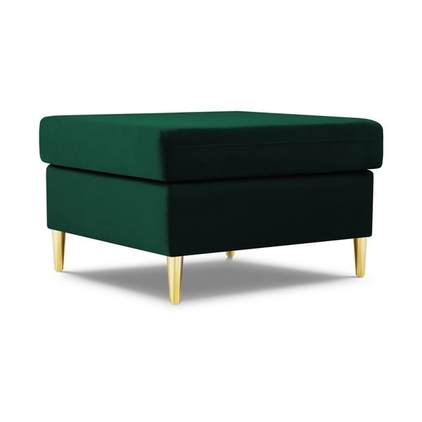 Poggiapiedi verde con rivestimento in velluto Kyoto – Cosmopolitan Design-image-1