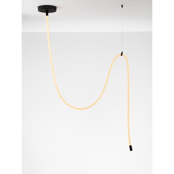Lampadario LED bianco/nero opaco in acciaio con intensità regolabile Ilane – Nova Luce-image-4