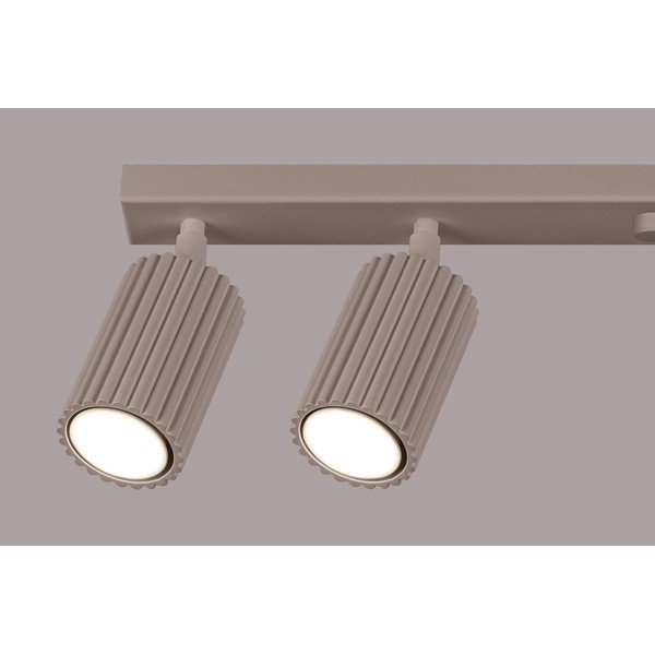 Faretto grigio tortora in metallo 6,5x117 cm Gleam – Sollux-image-2